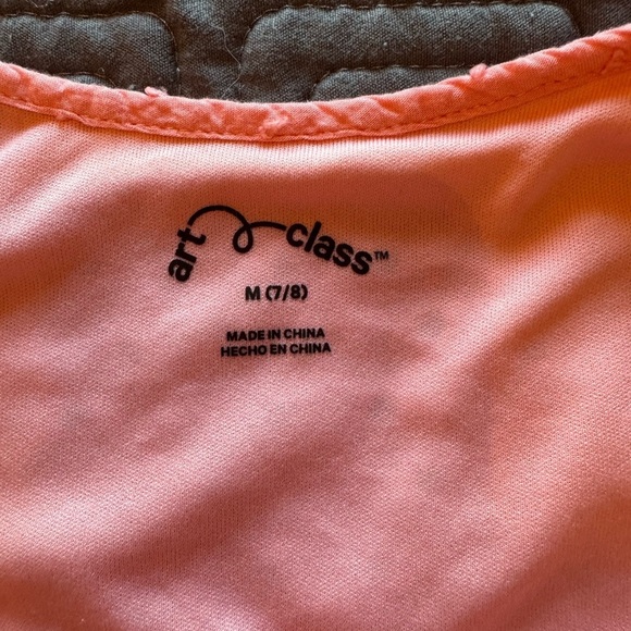 Art Class Coral Eyelet Kids Dress - Picture 4 of 4